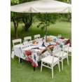 thumbnail image 4 of Outdoor Tablecloth with Umbrella Hole for Patio/Picnic/Party/Camping, 4th of July Waterproof Table Cloth Rectangle Table Cover Washable, Independence Day American Star Floral Wood (52"x 70"), 4 of 9