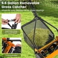 thumbnail image 6 of Ironmax Push Lawn Mower, Cordless 14” Manual Reel Mower, Adjustable Cutting Heights Orange + Black, 6 of 10
