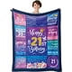 thumbnail image 1 of LHSHID 18th Birthday Gifts for Girls Birthday Decor Purple 350gsm Plush Throw Blanket for 18 Year Old 18th Birthday Decorations for Daughter Bestie Sister BFF, 1 of 6