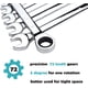 thumbnail image 4 of 12pcs Ratchet Wrench Set 5 Deg Movement Spanner Kit Combination Wrenchs Chrome Vanadium Steel , Metric Sizes 8-19mm with storing case, 4 of 5