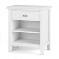 thumbnail image 6 of Simpli Home Artisan Wood 24" Transitional Bedside Nightstand Table in White, 6 of 12