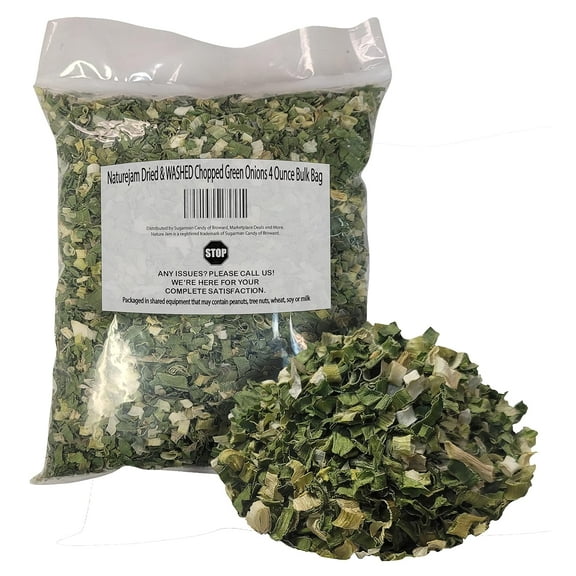 Naturejam Dried Green Onions- Size 4 Ounce Bulk Bag-Dried vegetable