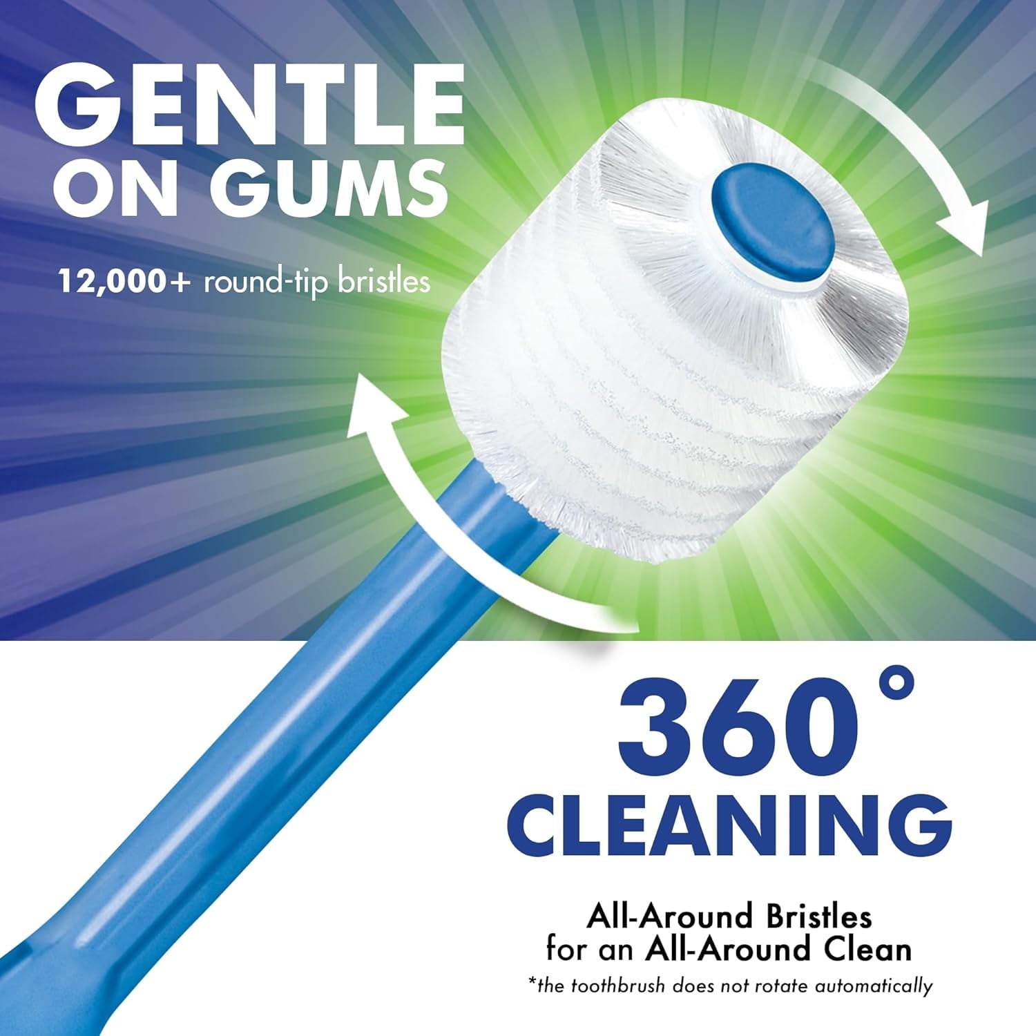 Brilliant Soft Adult Toothbrush, Over 10,000 Microfiber Bristles for a Noticeably Cleaner Feeling Mouth, Blue-Clear, 2pk