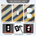 thumbnail image 3 of Yayeee Duplex Wall Plate 1-Gang 4.5"x2.7" Home Receptacle Light Switch Decorative Outlet Cover, Retro Colorful Stripes, 3 of 7
