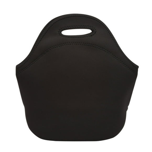 Home Black Lunch Bag, Insulated Lunch Box, Thick and Reusable Thermal Lunch Tote Bag, Small Neoprene Lunchbags with Zipper for Adults Youngster Nurse Teacher School Work Outdoor Travel Picnic