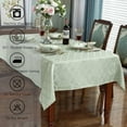 thumbnail image 4 of Rectangular Tablecloths Jacquard Table Cloth Water Resistant & Wrinkle Free Spillproof Polyester Table Cover for Kitchen Dining Tabletop (Rectangle/Oblong, 52" x 70" (4-6 Seats), Sage Green), 4 of 6