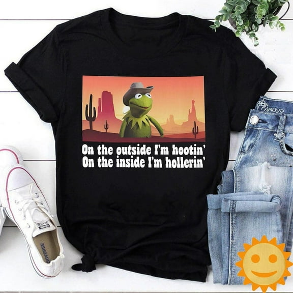 On The Outside I'm Hootin' On The Inside I'm Hollerin' Vintage T-Shirt, Muppet Shirt, The Muppet Show Shirt, TV Series Shirt, Kermit Shirt
