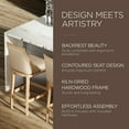 thumbnail image 7 of Maven Lane Vienna Bar Stool in Weathered Oak Finish w/ Avanti Bone Vegan Leather, 7 of 7