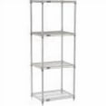 thumbnail image 5 of Nexel 5 Tier Silver Epoxy Wire Shelving Starter Unit, 24"W x 21"D x 74"H, 5 of 5