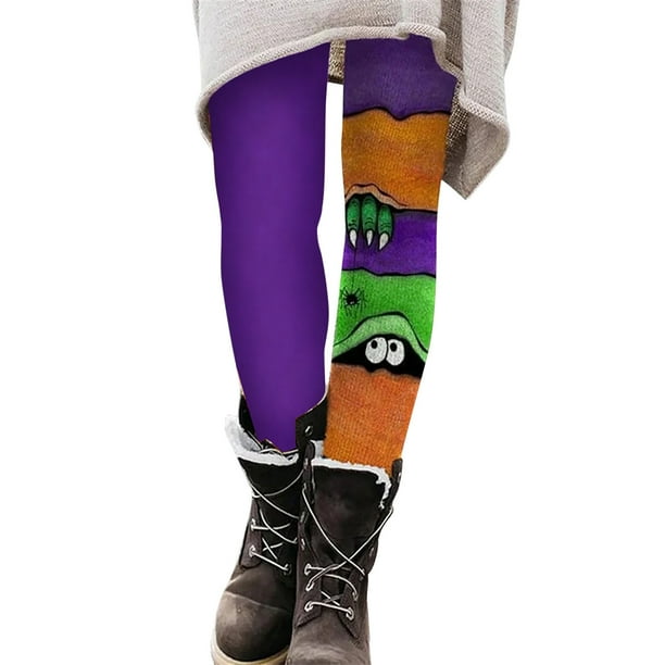 Gibobby Leggings Gluteos Mujer Pantalones bota con polainas con estampado informal primavera y otoño para mujer(Morado, XXXL)