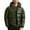 Green, variant on Winter Hooded Jacket Lightweight Insulated Coat Windproof Outdoor Warm With Reflective For Cold Weather