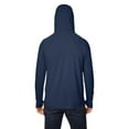 thumbnail image 2 of North End NE105 Unisex JAQ Stretch Performance Hooded Long Sleeve T-Shirt-Classic Navy-3XL, 2 of 3