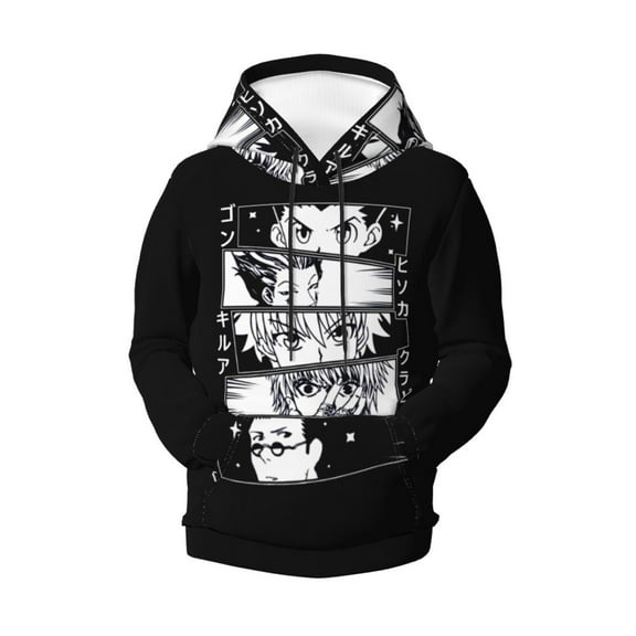 Boys Girls Hunter X Hunte Pullover Hoodies 3D Print Novelty Colorful Kids Hoodie Sweatshirts with Pocket