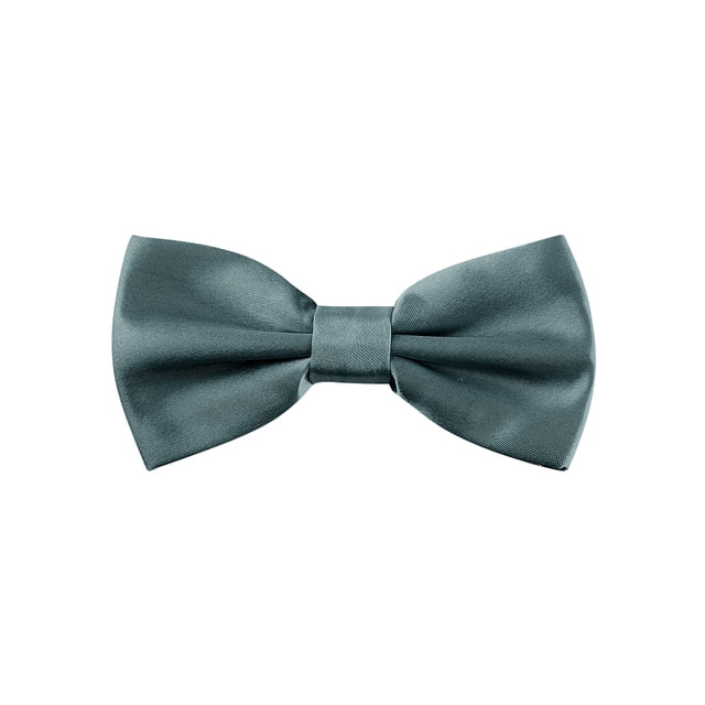 INSPIRE CHIC Men's Bow Tie Accessories Adjustable Strap Formal Solid Tuxedo Pre-Tied Dark Gray