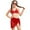 Red, variant on CAICJ98 Girl's 3 Piece Swimsuits with Cover Up Skirt Halter Triangle Bathing Suits for Girls Bikini Set (9-10 Years,Black)