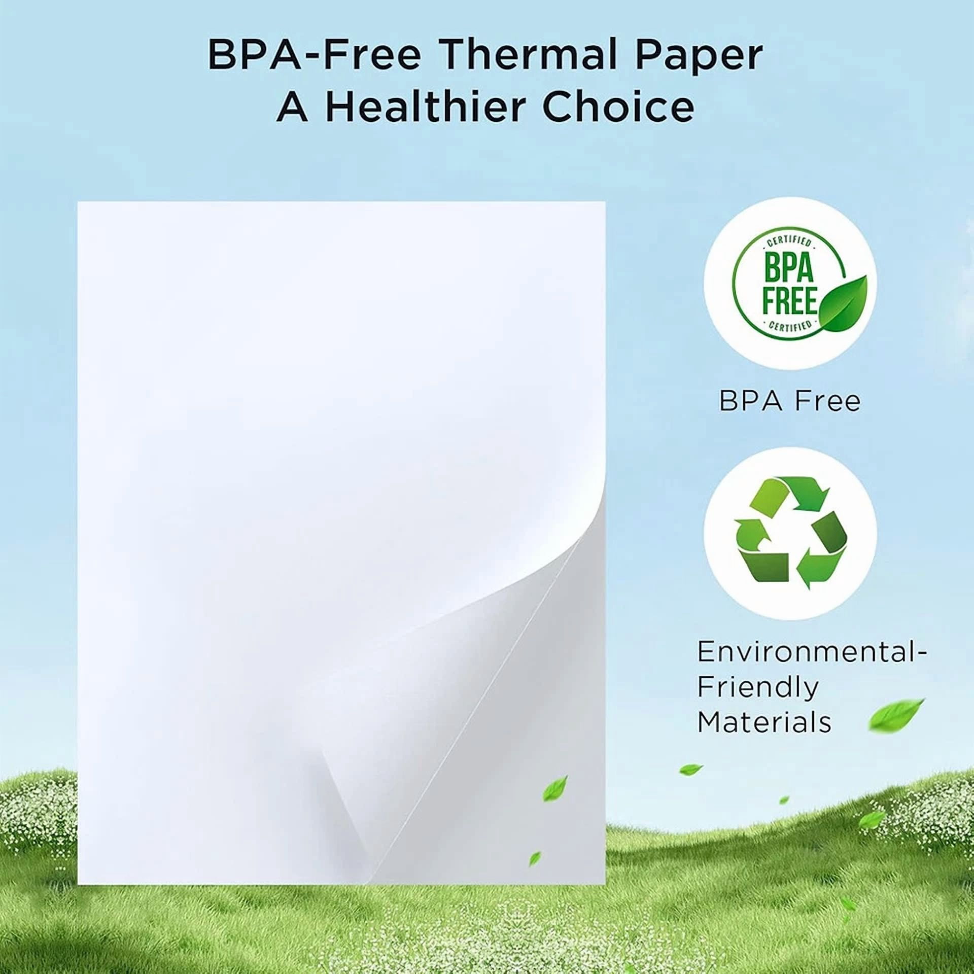 CRESTIN- 100 Sheets 8.5" X 11" A4 Thermal Paper Us Letter Size For M08F M834 Mt800 Pj762
