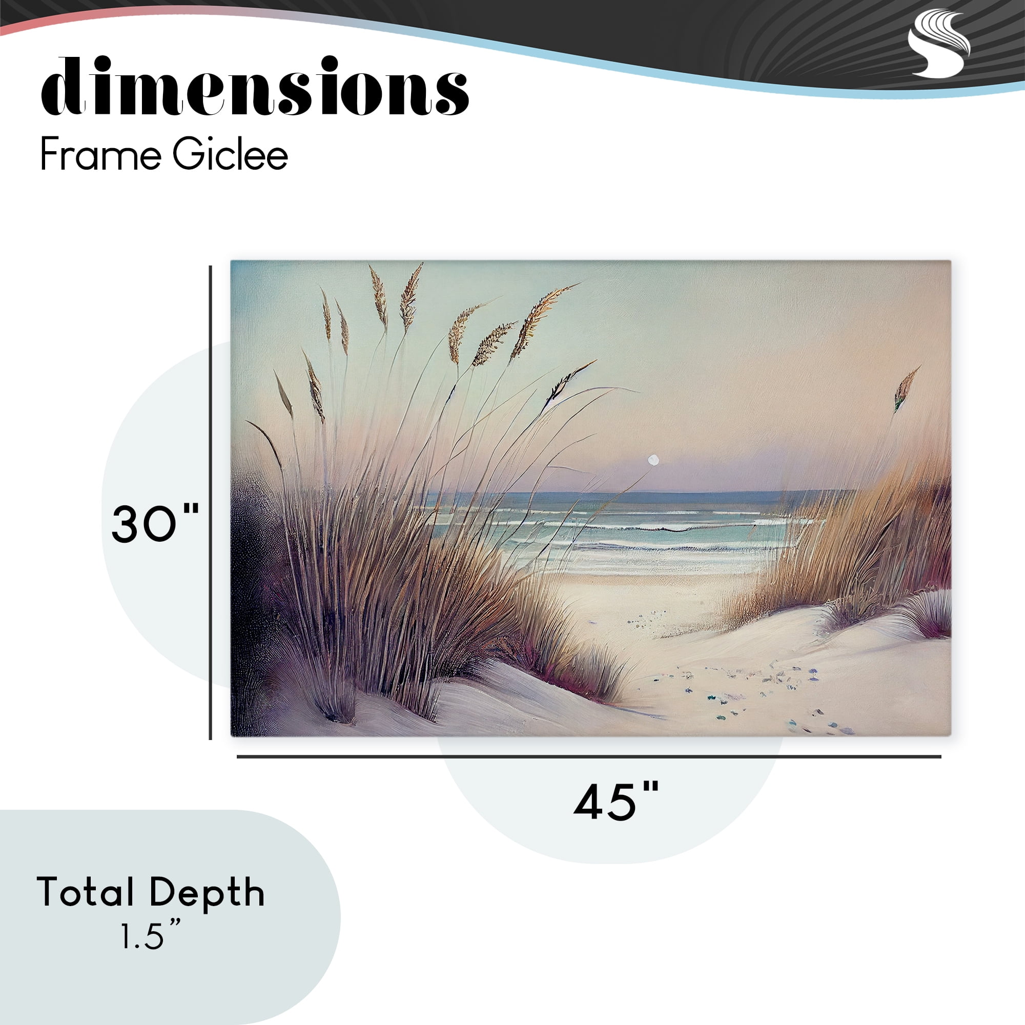 Euphoria Beach Dunes View Canvas Wall Art, design by Sasha