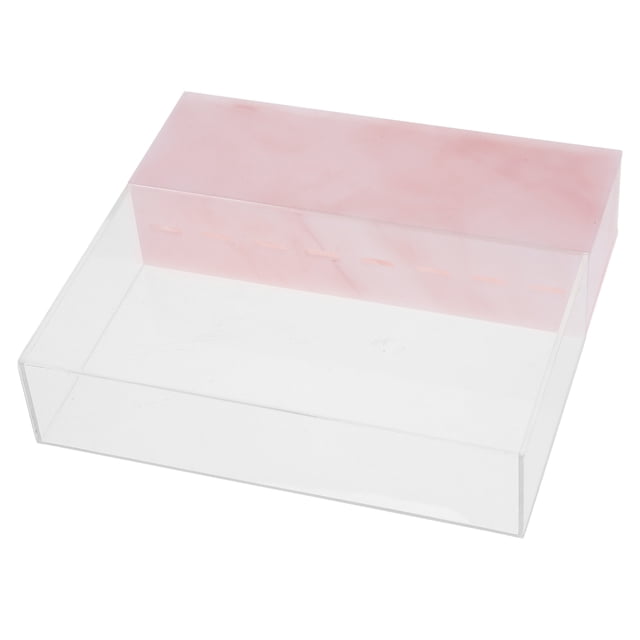 unbranded Soporte Acrílico Rosa Para Pinzas Con Mármol Y 8 Agujeros Para Organización Y Almacenaje