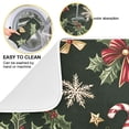 thumbnail image 2 of Yayeee Dish Drying Mat for Kitchen Counter 16"x18" Microfiber Absorbent Pad, Green Christmas Holly, 2 of 7