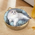 thumbnail image 2 of JoyMoreHome Cat Bed, Straw Woven Cat Baskets Bed, Round Wicker Cat Basket Nest, Non-Slip Cozy Pet Bed for Cats Dog, 2 of 6
