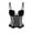 61#Black, variant on Women Lace Spaghetti Strap Corset Top Bow Cross Lace Up Front Boned Bustier Punk Halloween Party Club Costume Outfit