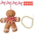 thumbnail image 1 of Kit Para Hacer Un Hombre De Jengibre: ¡Crea Tus Propios Adornos Jengibre Personalizados Pegatinas Navideñas Fieltro Con Diseño Dibujos Animados. Incluye Lazo, Cuentas Y Las 26 Letras Del Alfabeto A#, 1 of 7