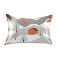thumbnail image 7 of Yayeee Pillowcase Standard Size Set of 2 Satin Wrinkle Resistant Pillow Case, Snow Cartoon Houses, 7 of 7