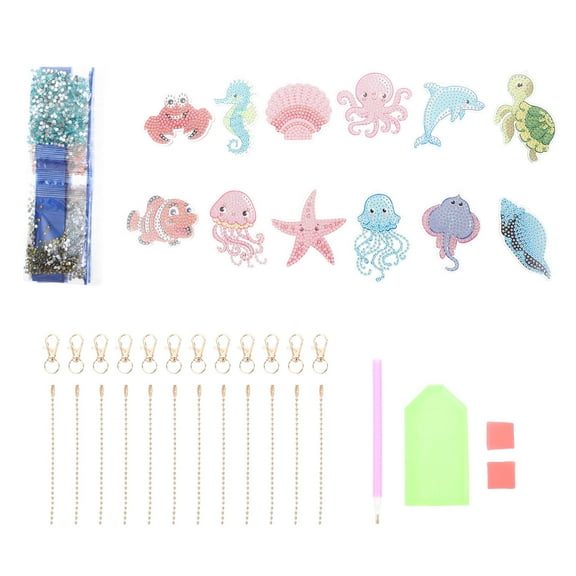 UPKOCH 1 Set Keychain Making Kit Assorted Color DIY Craft Hanging Bag Charms