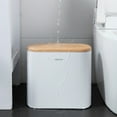 thumbnail image 5 of Small Trash Can with Lid, 2.4 gal Plastic Garbage Can, Rectangle Waste Basket with Inner Bucket for Bathroom Kitchen, 5 of 5