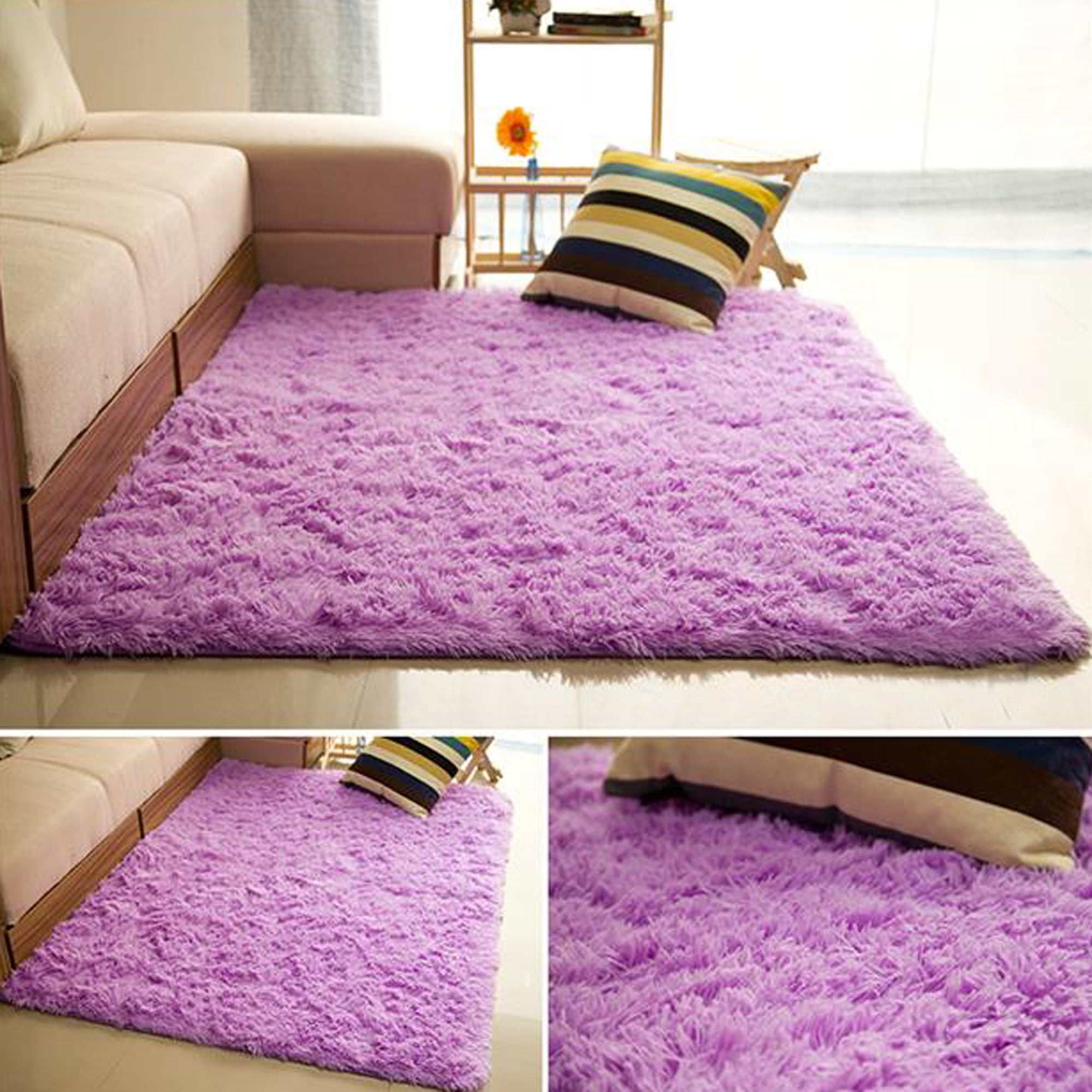 Ultra Soft Gy Rug Fluffy Area Rugs, Lavender Rugs For Nursery