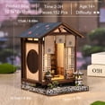 thumbnail image 4 of Book Nook Kit DIY – 3D Wooden Miniature House with LED Light, Bookshelf Decor Insert, Craft Kit for Adults & Teens, Japanese Courtyard, 4 of 10