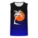 thumbnail image 4 of Camiseta sin mangas de cuello redondo para hombre, estampada, informal, deportiva, elástica, de moda, de poliéster., 4 of 4