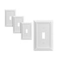 thumbnail image 1 of Interruptor de luz metálico con palanca Wallplate DEWENWILS, blanco, paquete de 4, 1 of 7