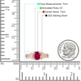 thumbnail image 7 of Vintage Style Sunflower Round Ruby Cubic Zirconia Rose Tone 925 Sterling Silver, Size 10, 7 of 7