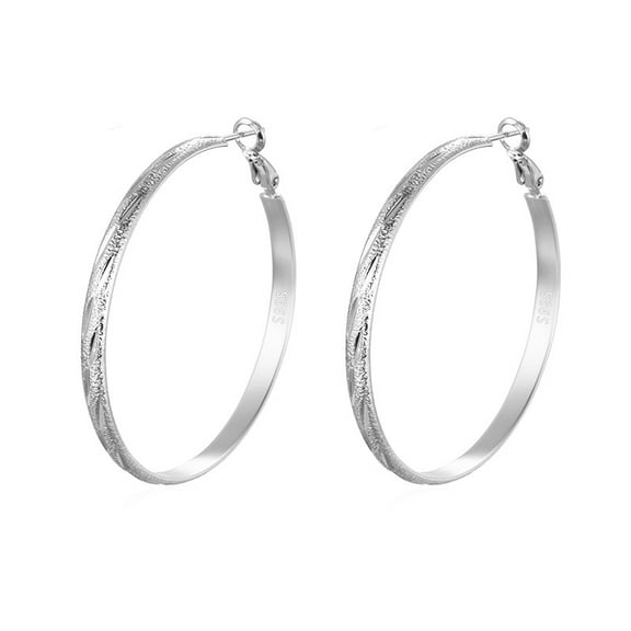 Tilga Sterling Silver/Gold plated Hoop Earrings Large Silver Hoop Earrings for Women Lightweight Big Hoops Earring Hypoallergenic Thin Hoops Earring for Women 30/40/50/60/70MM