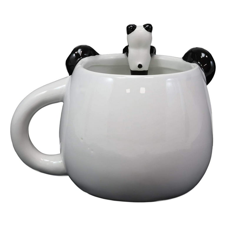 Ebros Whimsical China Giant Panda Ceramic Coffee Mug Cup With