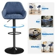 thumbnail image 5 of Yaheetech Height Adjustable Upholstered Bar Stools with Backrest for kitchen, Set of 2, Blue, 5 of 11