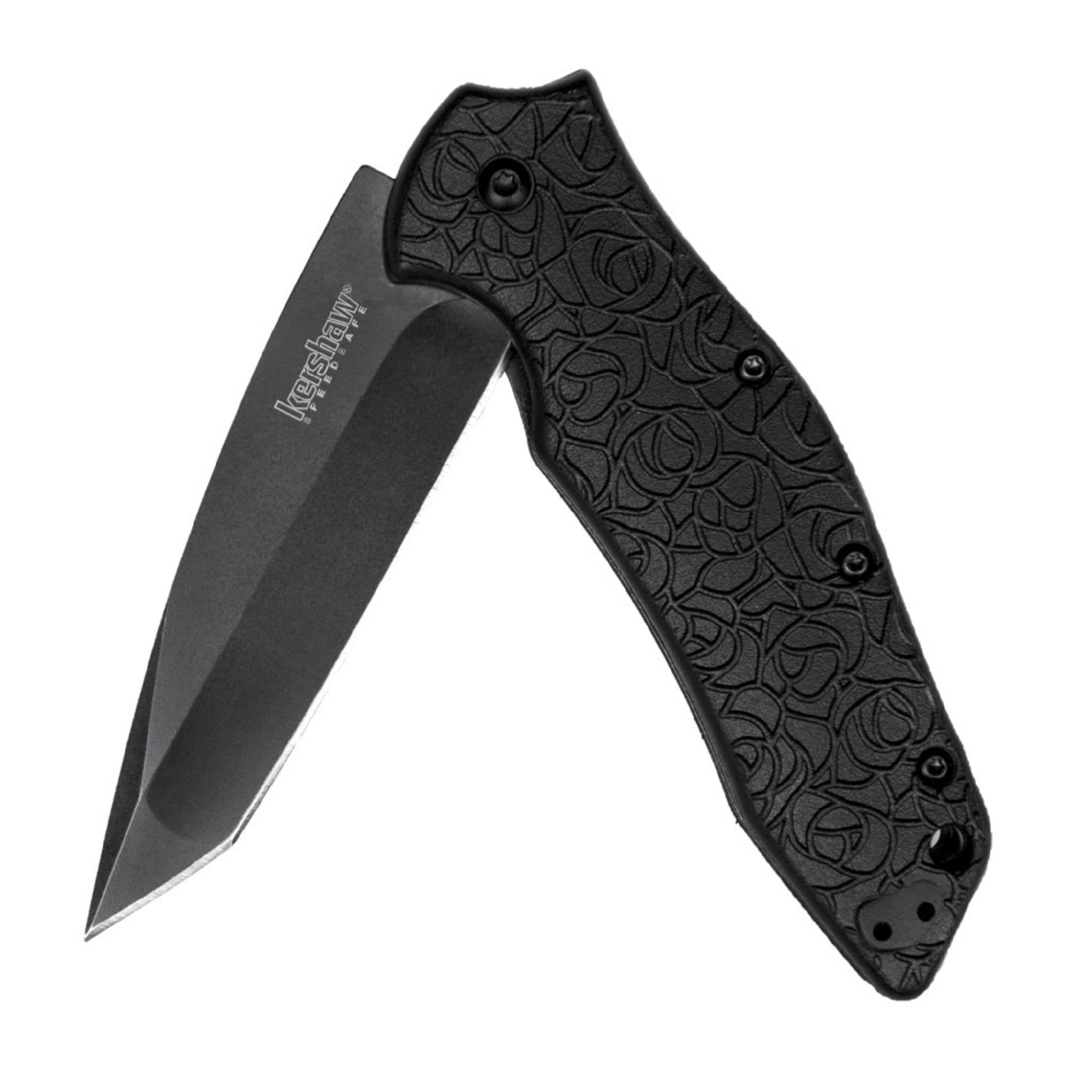 Kershaw Kuro, Tanto Serrated Pocket Knife, 1835TBLKST