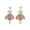 Gold, variant on Ballerina Earrings, Ballet Gymnastics Dangle Earrings for Women, Bohemian Ballet Dancer Vacation Earrings for Ladies, Cute Ballerina Statement Earrings Summer Boho Jewelry