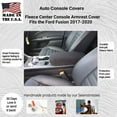 thumbnail image 3 of Auto Console Covers- Fits the Ford Fusion 2017-2019 Center Console Armrest Cover Fleece Fabric - Light Gray, 3 of 4