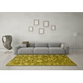 thumbnail image 3 of Ahgly Company Machine Washable Indoor Rectangle Oriental Yellow Industrial Area Rugs, 2' x 4', 3 of 4