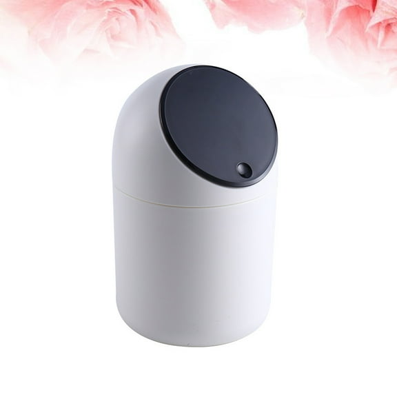 CIMAXIC Tabletop Trash Can With Lid Home Use Black 1Pack