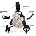 thumbnail image 5 of HELLHERO Women Crossbody Bag Vintage Polyester Adjustable Strap Adult 4.33"x1.97"x7.09" Outdoor Travel Daily Use, Watercolor Floral Print, 5 of 7