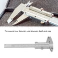 thumbnail image 3 of Pocket Vernier Caliper, 0-80mm Depth Measuring Tool Metric inch Scale with Bag for Inner and Outer Diameter, 3 of 8