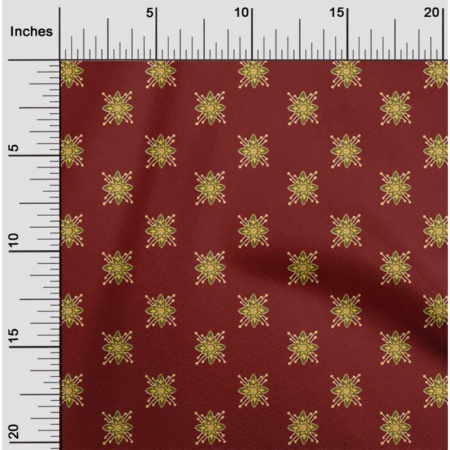 oneOone Cotton Poplin Fabric Floral Block Fabric Prints By Yard 56 Inch Wide
