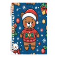 thumbnail image 2 of WOBOGO Seamless Pattern Of A Christmas Bear and Decorations Notebook College Horizontal Grid Paper Ink Spill Resistant Water Resistant Cover 8.3x5.7x0.4in, 2 of 8