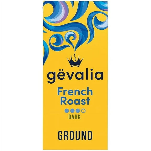 1x Gevalia French Roast Dark 100% Arabica Ground Coffee (12 oz Bag)