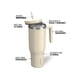 thumbnail image 2 of Termo Hydrapeak Voyager de 40 oz con asa y Popote Modern Cream Hydrapeak Voyager de 40 oz, 2 of 8