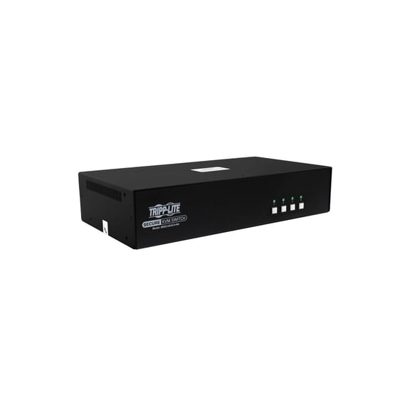 Tripp Lite by Eaton Secure KVM Switch, 4-Port, Single Head, DisplayPort to DisplayPort, 4K, NIAP PP4.0, Audio, CAC, TAA - 4 Computer(s) - 1 Local User(s) - 3840 x 2160 - 50 Hz, 60 Hz - 11 x USB - Y...