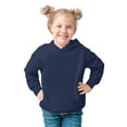 thumbnail image 2 of ZHUASHUM Hoodies For Kid Boys Girls Toddler Pullover Warm Sweatshirt Children Solid Plus Babies Hooded Color Top Tops Navy 18-24 Months, 2 of 3
